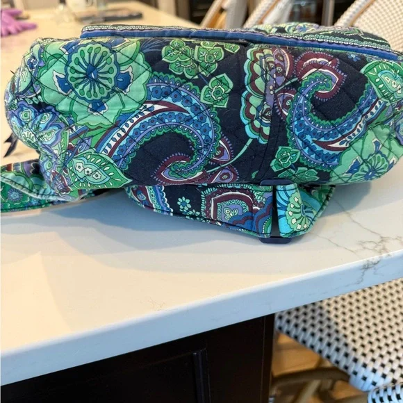 Vera Bradley Blue and Green Paisley Backpack - Picture 6 of 6